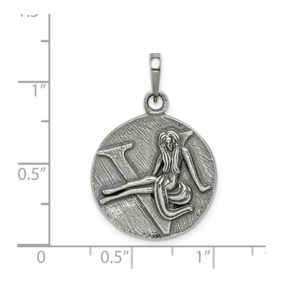 Sterling Silver Virgo Zodiac Pendant – view 4