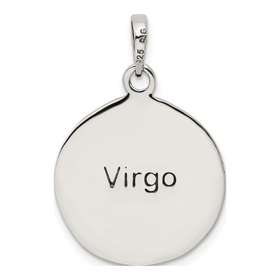 Sterling Silver Virgo Zodiac Pendant – view 5