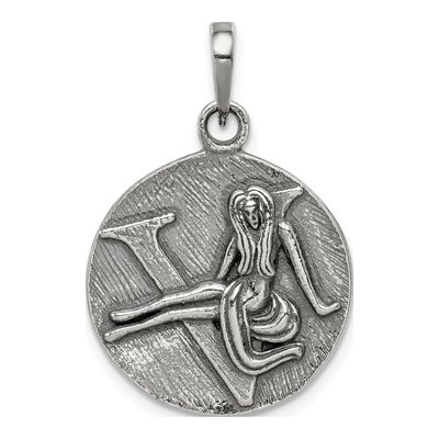 Sterling Silver Virgo Zodiac Pendant