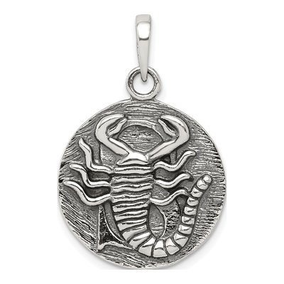 Sterling Silver Scorpio Zodiac Pendant