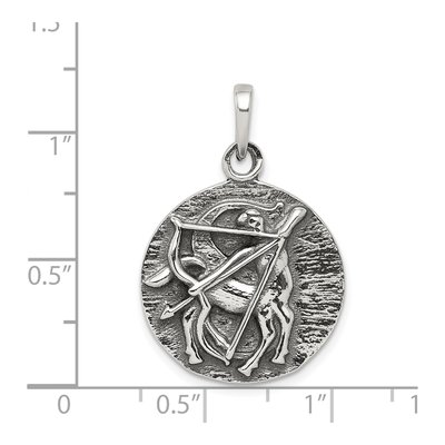 Sterling Silver Sagittarius Zodiac Pendant – view 4