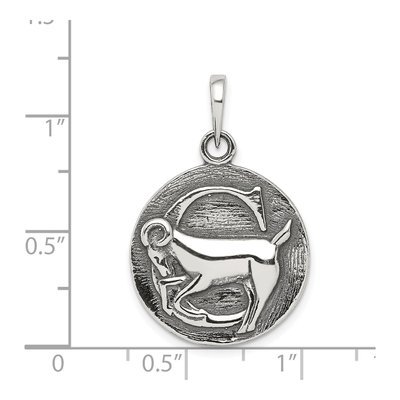 Sterling Silver Capricorn Zodiac Pendant – view 4