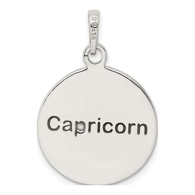 Sterling Silver Capricorn Zodiac Pendant – view 5