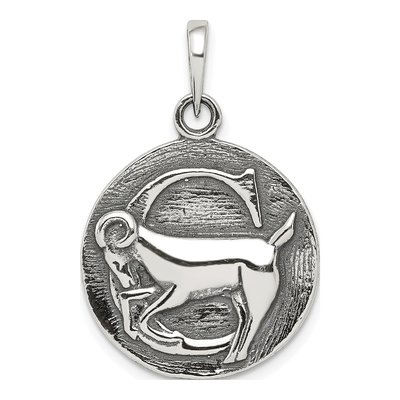 Sterling Silver Capricorn Zodiac Pendant