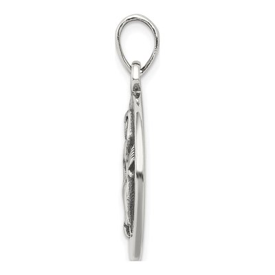 Sterling Silver Aquarius Zodiac Pendant – view 3