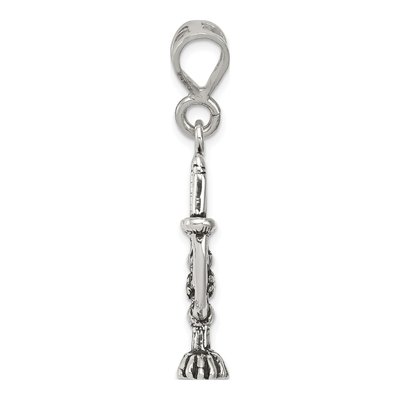 Sterling Silver Antiqued Menorah Charm – view 3