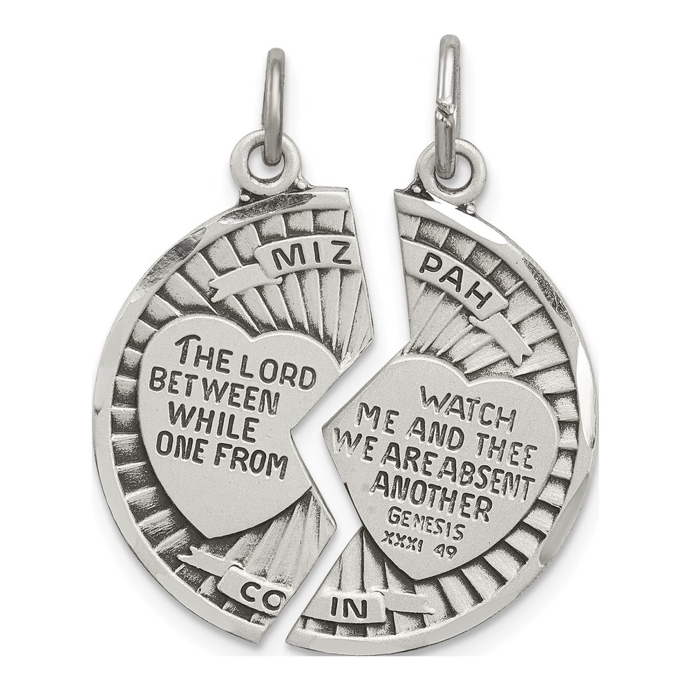 Sterling Silver Mizpah 2-Piece Pendant