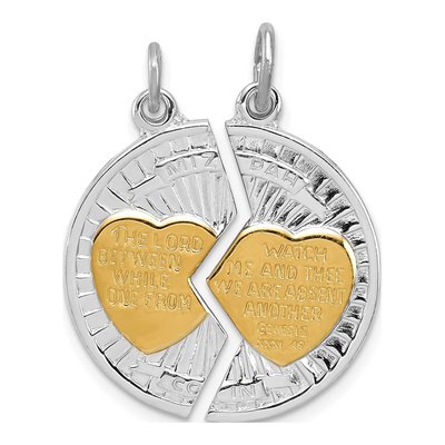 Sterling Silver Mizpah 2-Piece Pendant