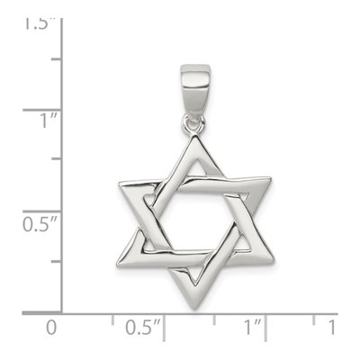 Sterling Silver Star of David Pendant – view 4