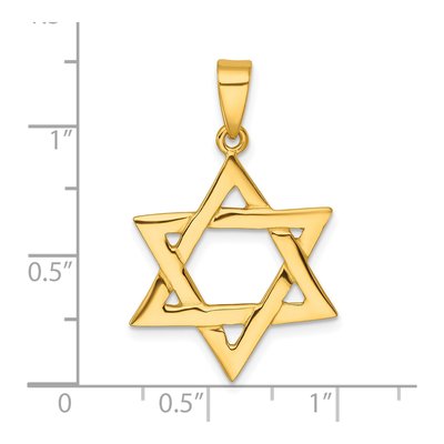 Gold-Plated Sterling Silver Star of David Pendant – view 5