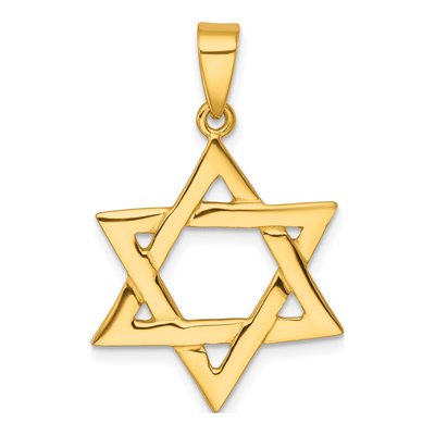 Gold-Plated Sterling Silver Star of David Pendant