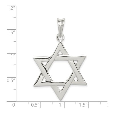 Sterling Silver Star of David Pendant – view 4