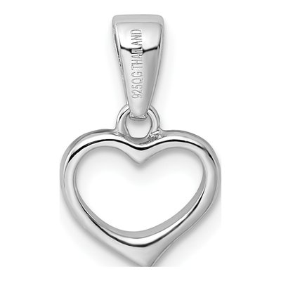Sterling Silver Open Heart Pendant – view 4