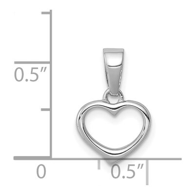 Sterling Silver Open Heart Pendant – view 5