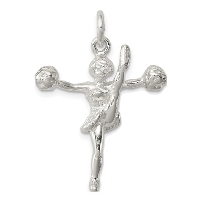 Sterling Silver Cheerleader Pendant