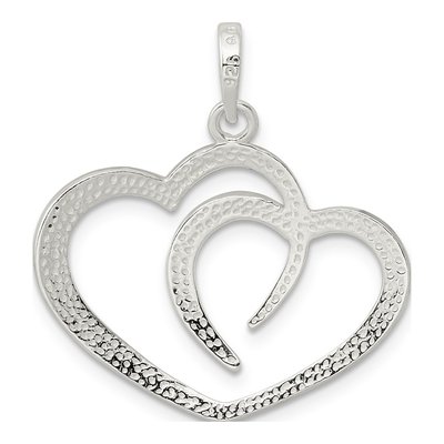 Sterling Silver Open Heart Pendant – view 4