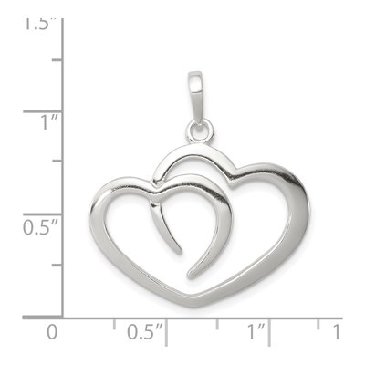 Sterling Silver Open Heart Pendant – view 5