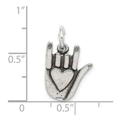 Sterling Silver Sign Language Pendant – view 5