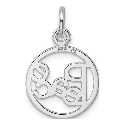 Sterling Silver Peace Circle Pendant – view 4