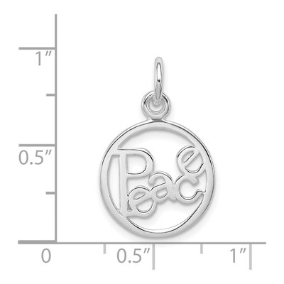 Sterling Silver Peace Circle Pendant – view 5