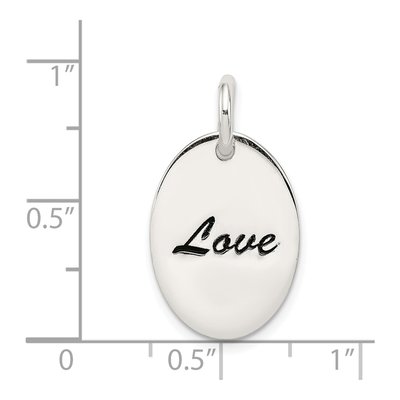 Sterling Silver Enamel Love Pendant – view 5