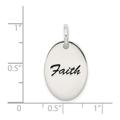 Sterling Silver Enamel Faith Pendant – view 5