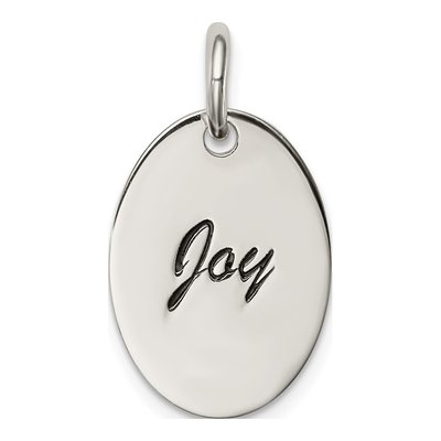 Sterling Silver Enamel Joy Pendant
