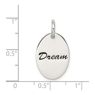 Sterling Silver Enamel Dream Word Pendant – view 5