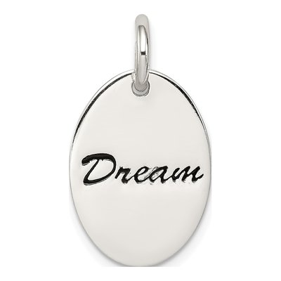 Sterling Silver Enamel Dream Word Pendant