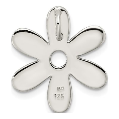 Sterling Silver Enameled Flower Slide Pendant – view 4