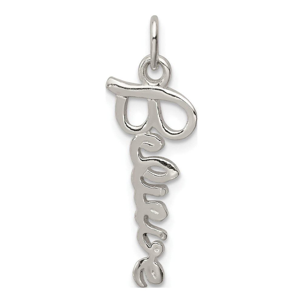 Sterling Silver 'believe' Pendant