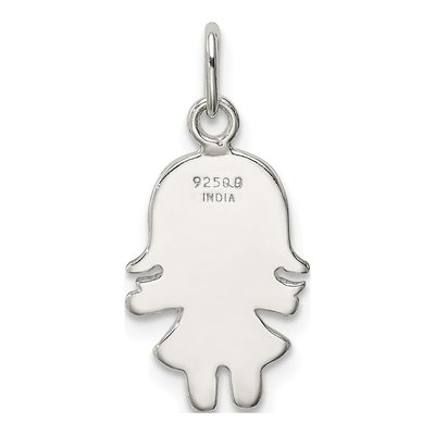Sterling Silver Enameled Girl Charm – view 5
