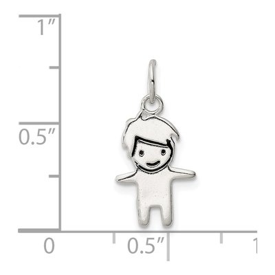 Sterling Silver Enameled Boy Pendant – view 4