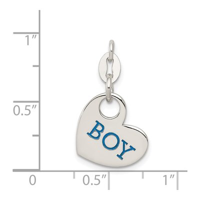 Sterling Silver Enamel Boy Pendant – view 4