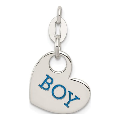 Sterling Silver Enamel Boy Pendant