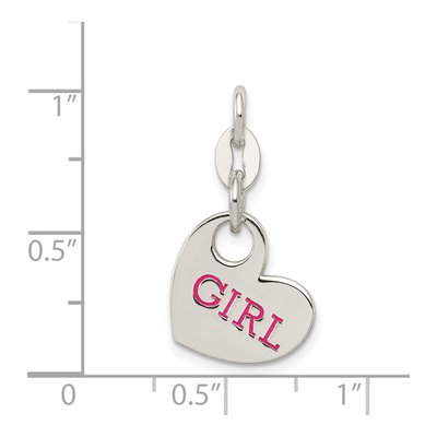 Sterling Silver Enamel Girl Pendant – view 4