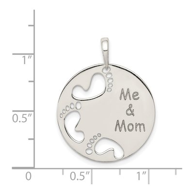 Sterling Silver Me Mom Pendant – view 4