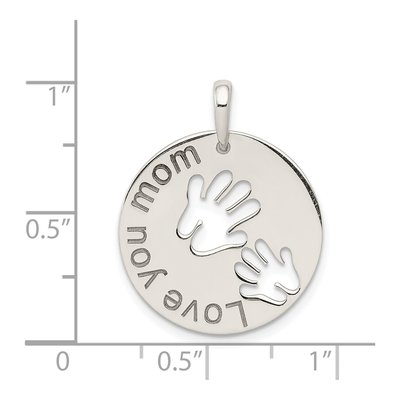 Sterling Silver 'love You Mom' Pendant – view 4