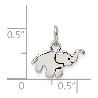 Sterling Silver Enameled Elephant for Kids Charm – view 4