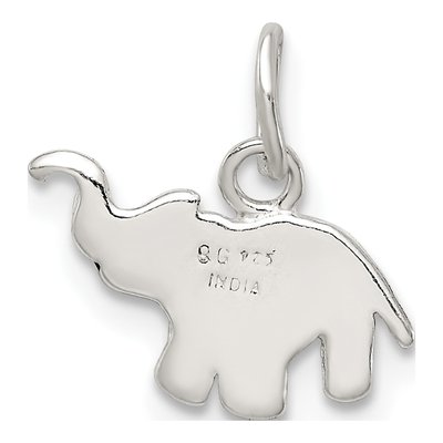 Sterling Silver Enameled Elephant for Kids Charm – view 5
