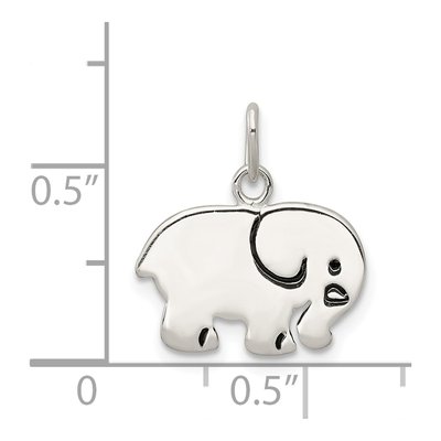 Sterling Silver Enameled Elephant for Kids Charm – view 4