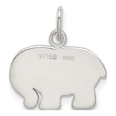 Sterling Silver Enameled Elephant for Kids Charm – view 5