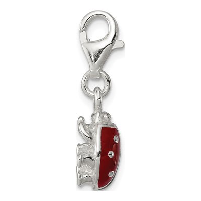 Sterling Silver Enameled Ladybug for Kids Charm – view 3