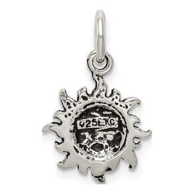 Sterling Silver Antiqued Sun Pendant – view 5