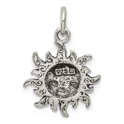 Sterling Silver Antiqued Sun Pendant – view 5