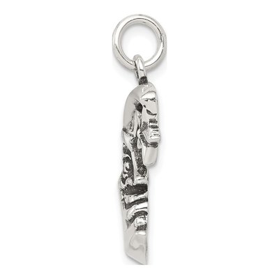Sterling Silver Antiqued Moon Charm – view 3