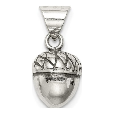 Sterling Silver Antiqued Acorn Pendant – view 5