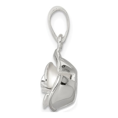 Sterling Silver Rose Pendant – view 3