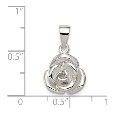 Sterling Silver Rose Pendant – view 4