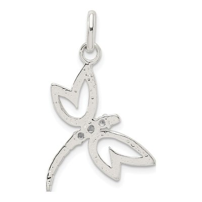 Sterling Silver CZ Dragonfly Pendant – view 5